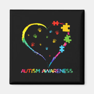 Íman Cor do Coração da Consciencialização do Autismo Pu