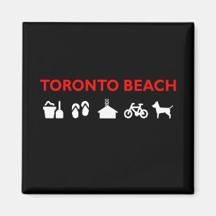 Íman Cor Escura dos Ícones de Praia de Toronto