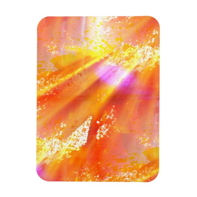 Íman cor tela de fundo amarelo, laranja (Vertical)