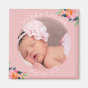 Íman Cora o ímã novo floral cor-de-rosa da foto do be
