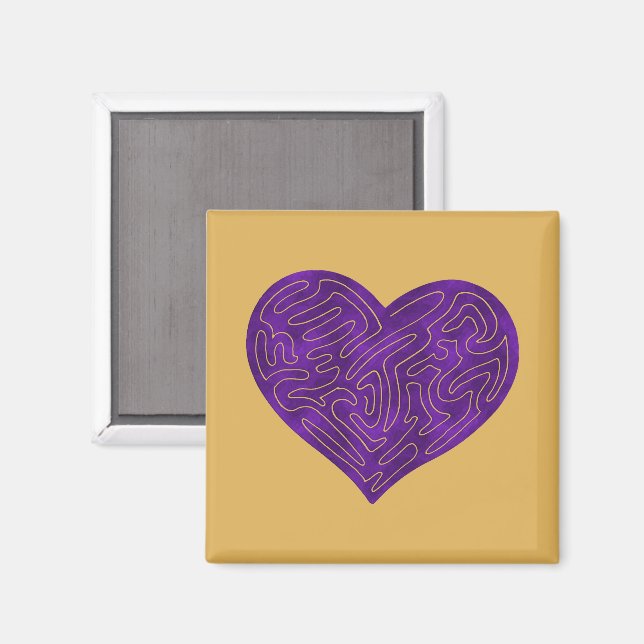 ÍMAN CORAÇÃO A-MAZE-ING (PURPLE) (Front/Back)