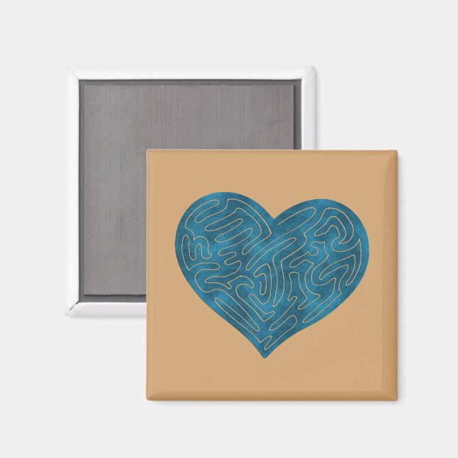 ÍMAN CORAÇÃO A-MAZE-ING (TEAL) (Front/Back)