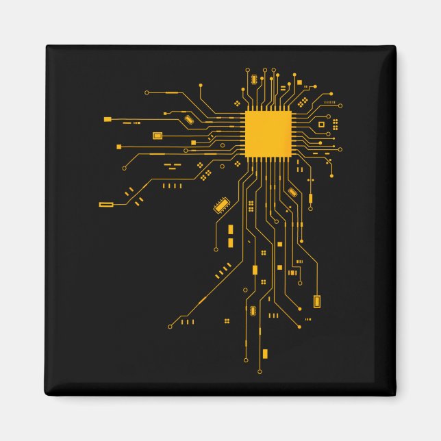 Íman Coração Anatômico Cpu Processador Ciência da Compu (Frente)