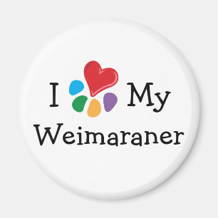 Íman Coração animal de Lover_I meu ímã de Weimarane