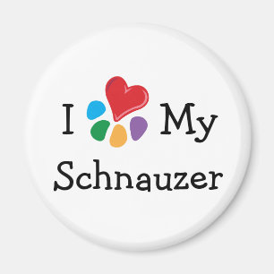 Íman Coração animal de Lover_I meu Schnauzer