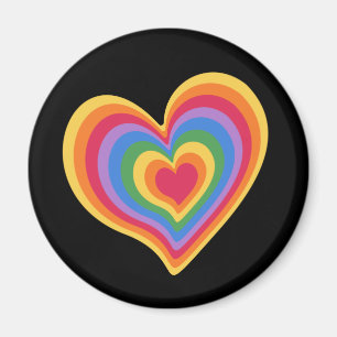Íman Coração arco-íris. Orgulho gay