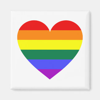 Íman Coração arco-íris Orgulho gay LGBT