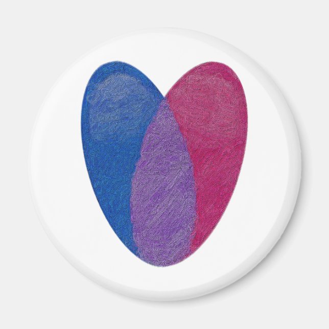 Íman Coração Bissexual (Frente)