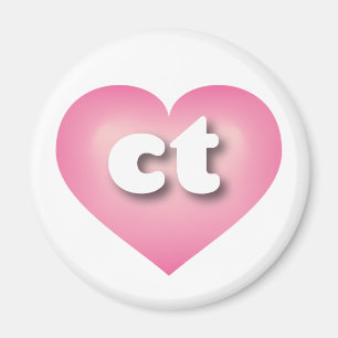Íman Coração Cinza Rosa de Connecticut - Amor