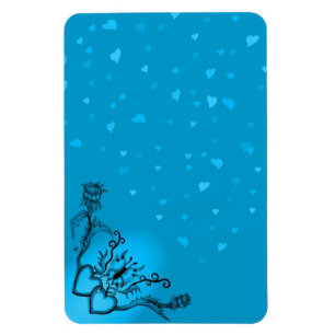 Íman Coração com Flor e Borboleta