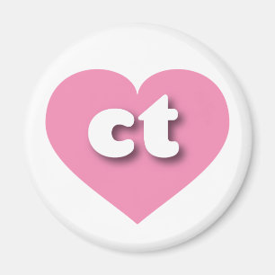Íman Coração cor-de-rosa de Connecticut