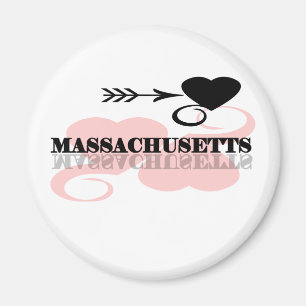 Íman Coração cor-de-rosa Massachusetts