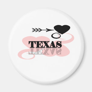 Íman Coração cor-de-rosa Texas