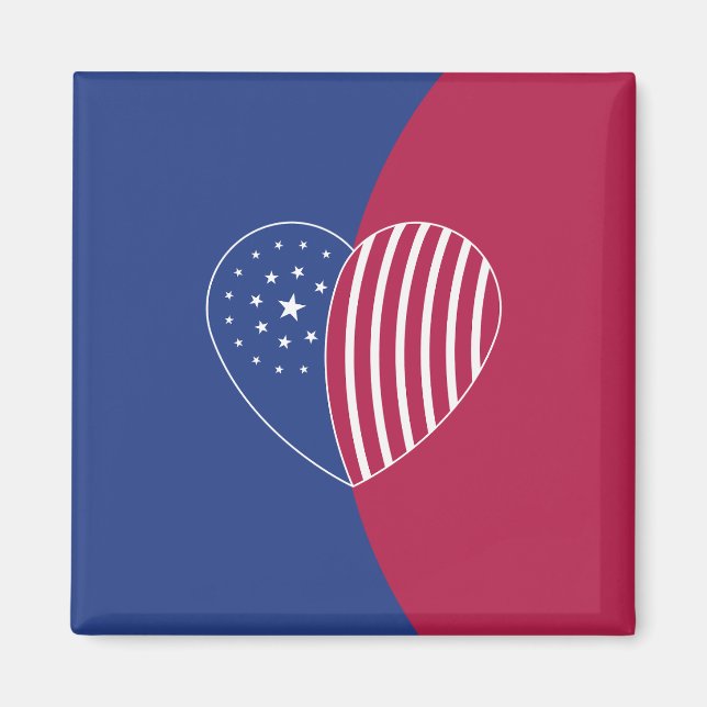 Íman Coração da América (Curva) (Frente)