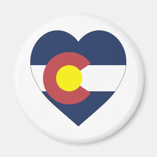 Íman Coração da bandeira de Colorado