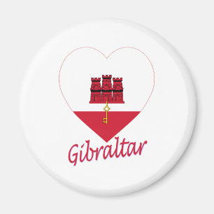 Íman Coração da bandeira de Gibraltar