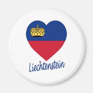 Íman Coração da bandeira de Liechtenstein
