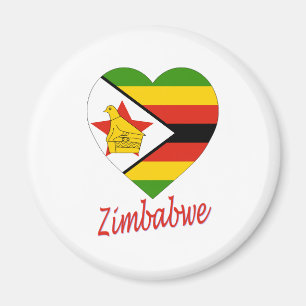 Íman Coração da bandeira de Zimbabwe
