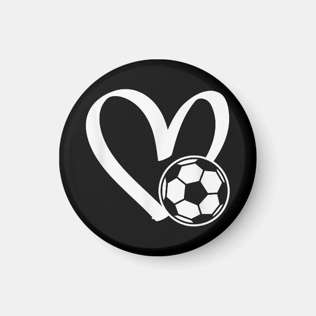 Íman Coração da Bola do Futebol (Frente)