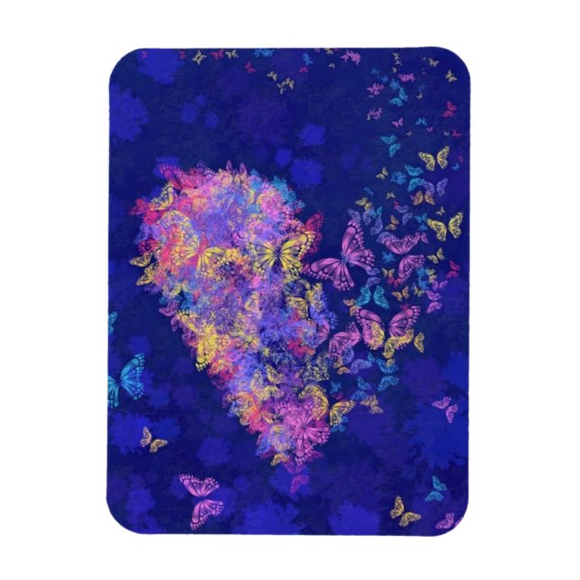 Íman Coração da Borboleta - Amor (Vertical)