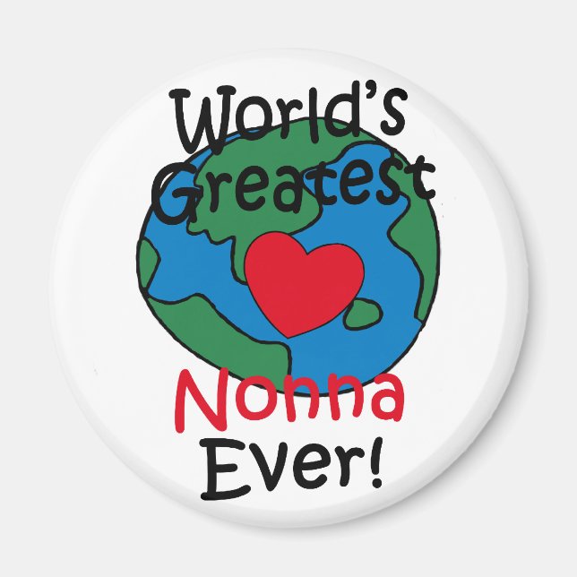 Íman Coração da Melhor Nonna do Mundo (Frente)