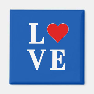 Íman Coração de amor azul marinho