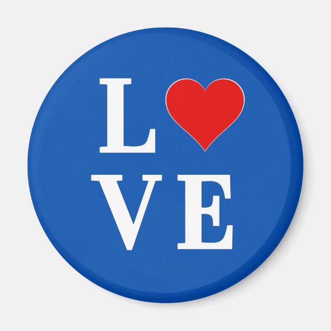 Íman Coração de AMOR Azul Marinho (Frente)