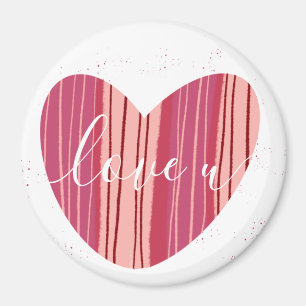 Íman Coração de Amor Coração Cor-de-Rosa Texturizad
