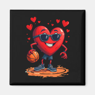 Íman Coração De Basquete - Design De Amor E Hoops Para