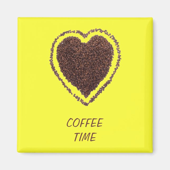 Íman coração de café (Frente)