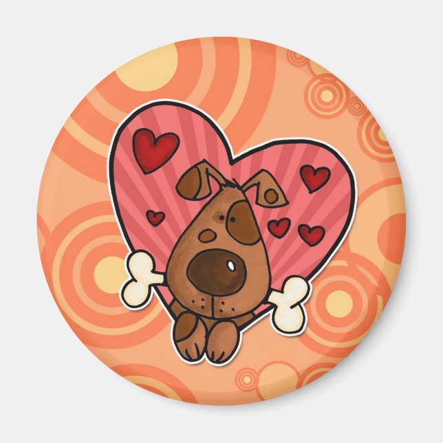 Íman coração de cão (Frente)