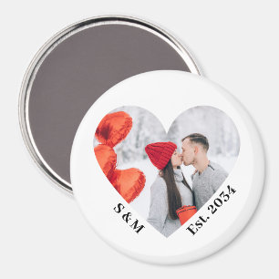 Íman Coração de Casal Personalizado