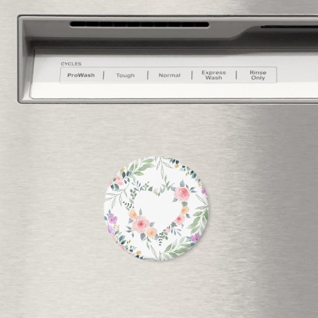 Íman Coração de Flor Rosa (In Situ (Dishwasher))
