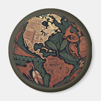 Íman Coração de Gaia - ímã de carro Tribal Earth
