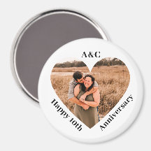 Coração de Guarda-Casal do 10º Aniversário Moderno