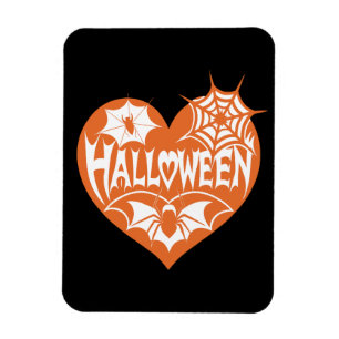 Íman Coração de Halloween, Coração em Forma de Laranja,