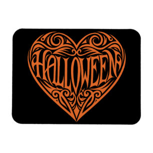 Íman Coração de Halloween, Coração Laranja, Feriado