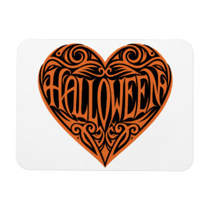 Íman Coração de Halloween, Coração Laranja, Feriado