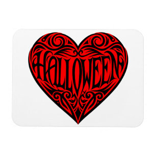 Íman Coração de Halloween, Coração Preto, Feriado