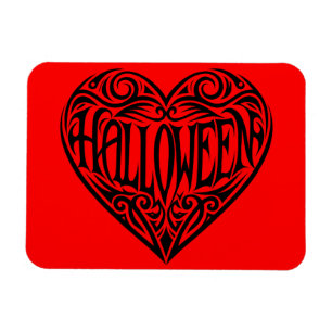 Íman Coração de Halloween, Coração Preto, Feriado