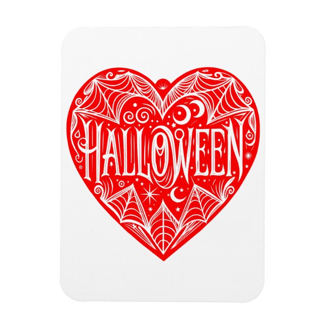 Íman Coração de Halloween, Coração Vermelho, Feriado (Vertical)