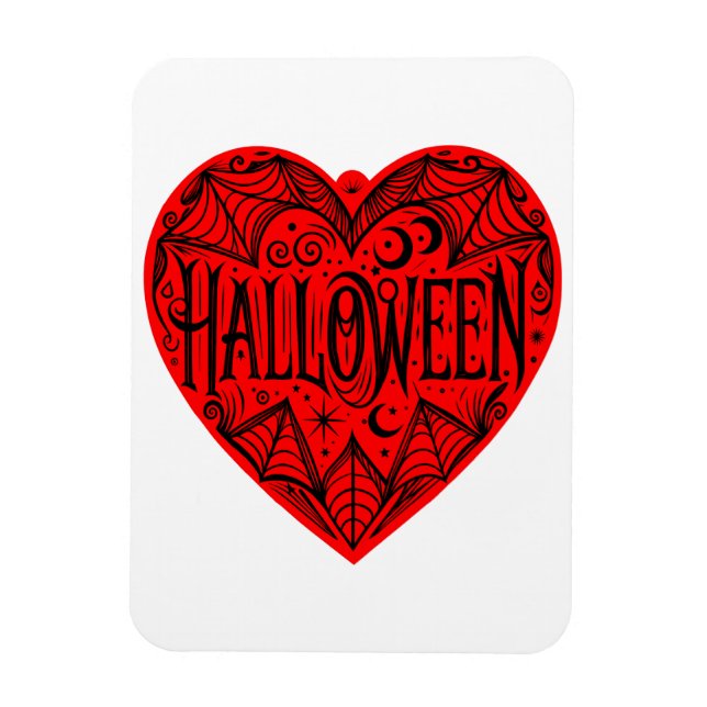 Íman Coração de Halloween, Coração Vermelho, Feriado (Vertical)