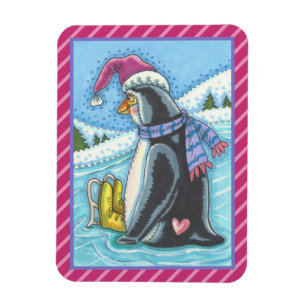 ÍMAN CORAÇÃO DE INFERNO FRIO VARME PENGUIN NATAL MAGNET