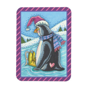 ÍMAN CORAÇÃO DE INFERNO FRIO VARME PENGUIN NATAL MAGNET