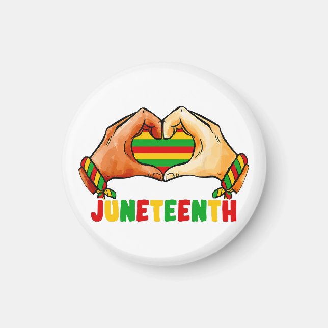 Íman Coração de Juneteenth (Frente)