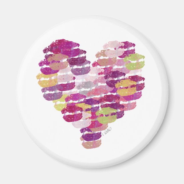 Íman Coração de Kisses Magnet (Frente)