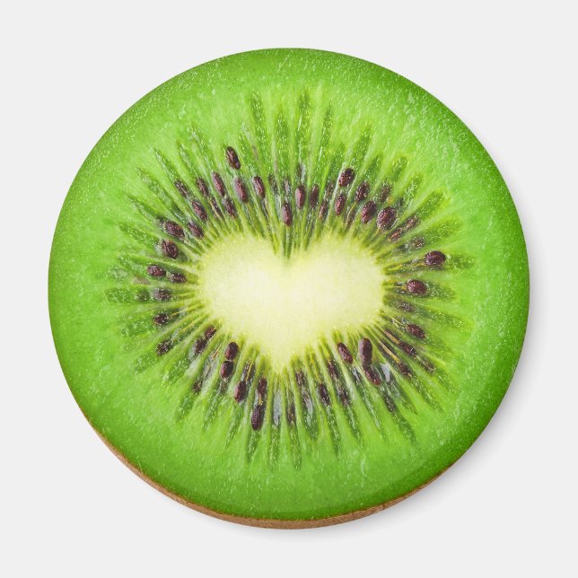 Íman coração de Kiwi (Frente)