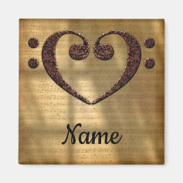 Íman Coração de Limpeza de Baixo Duplo Cobre Personaliz