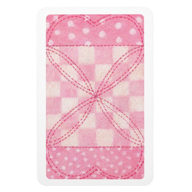 Íman CORAÇÃO DE PINK QUILT 4x6 (Vertical)