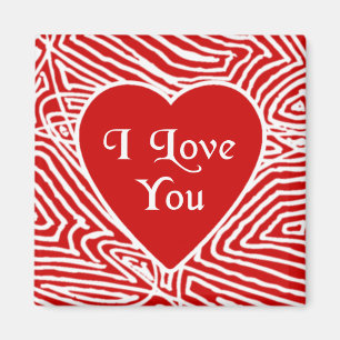 Íman Coração de Scribbleprint eu te amo